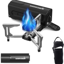 Portable Cassette Stove With Delicate Storage Bag, Foldable Camp Stove Compact Camping Stove, 2200W Folding Butane Gas Burner (Black)